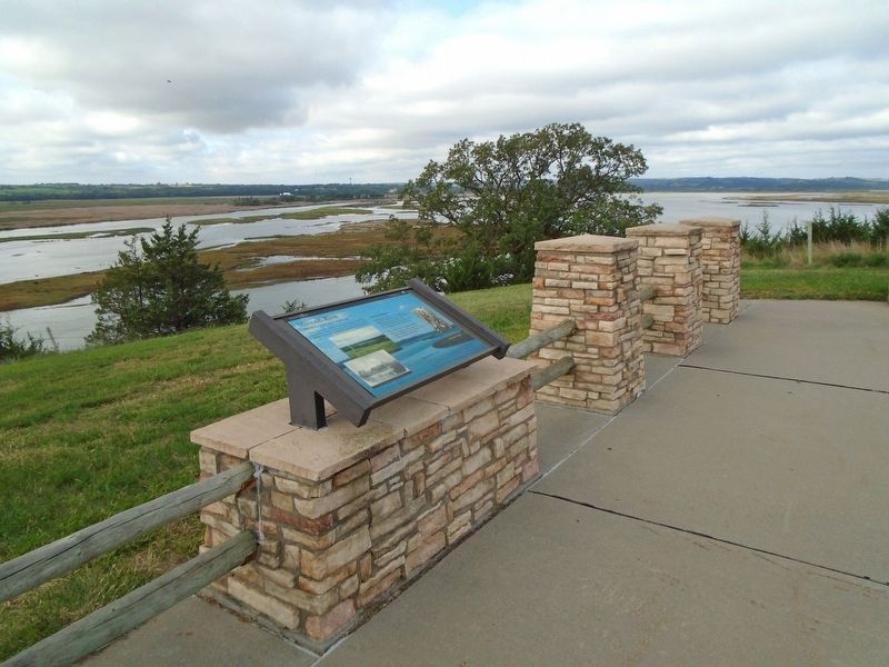 Missouri River and Marker. Click for full size. Missouri River and Marker image. Click for full size.