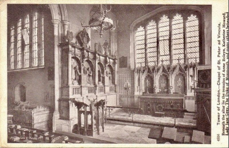 Chapel of St Peter Ad Vincula interior. Click for full size. Chapel of St Peter Ad Vincula interior image. Click for full size.