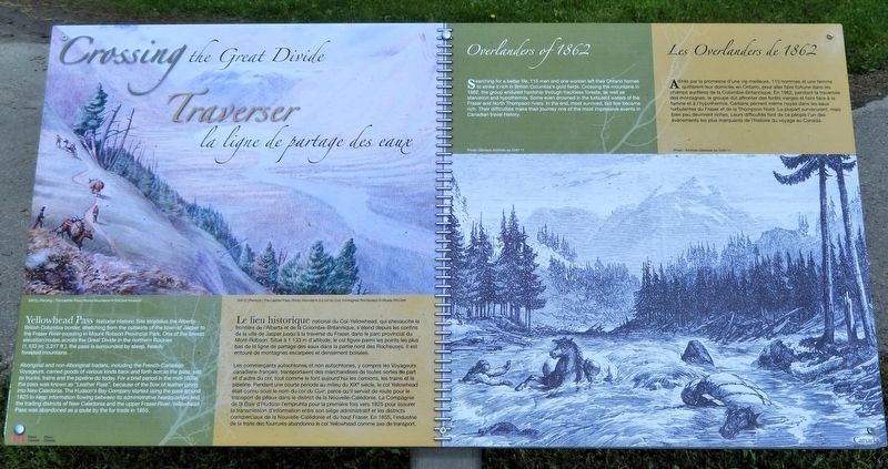 Crossing the Great Divide/Traverser la ligne de partage des eaux Marker. Click for full size. Crossing the Great Divide/Traverser la ligne de partage des eaux Marker image. Click for full size.