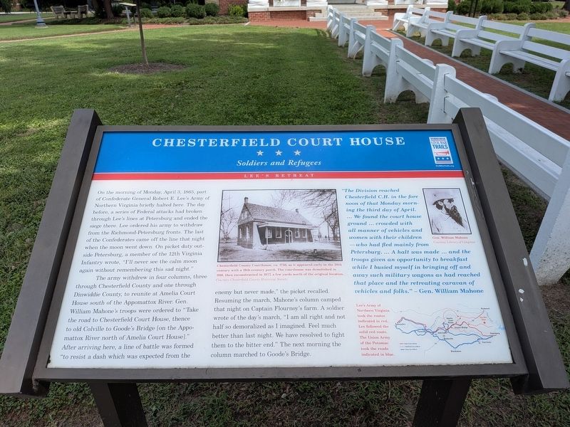 Chesterfield Court House Marker. Click for full size. Chesterfield Court House Marker image. Click for full size.