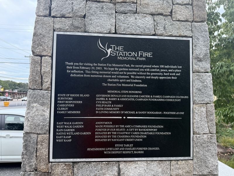 The Station Fire Memorial Park Marker. Click for full size. The Station Fire Memorial Park Marker image. Click for full size.