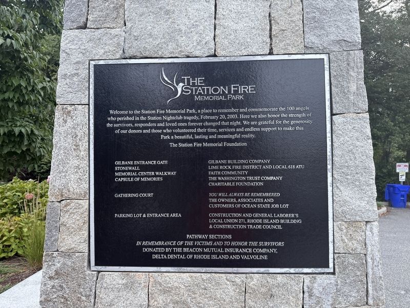 The Station Fire Memorial Park Marker. Click for full size. The Station Fire Memorial Park Marker image. Click for full size.