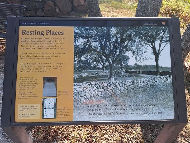 Resting Places Marker. Click for full size. Resting Places Marker image. Click for full size.