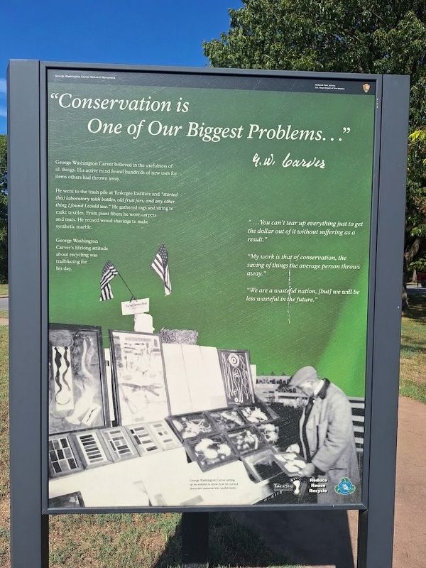 "Conservation is One of Our Biggest Problems" Marker image. Click for full size.