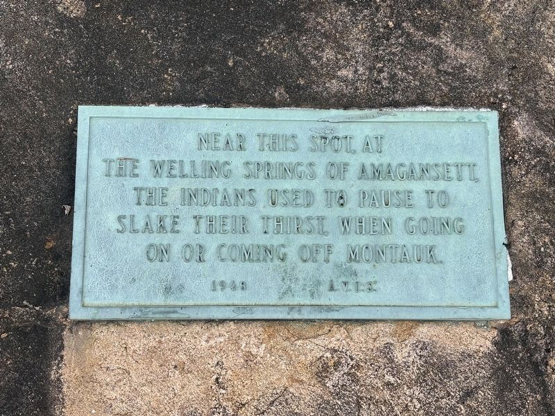 Welling Springs of Amagansett Marker. Click for full size. Welling Springs of Amagansett Marker image. Click for full size.