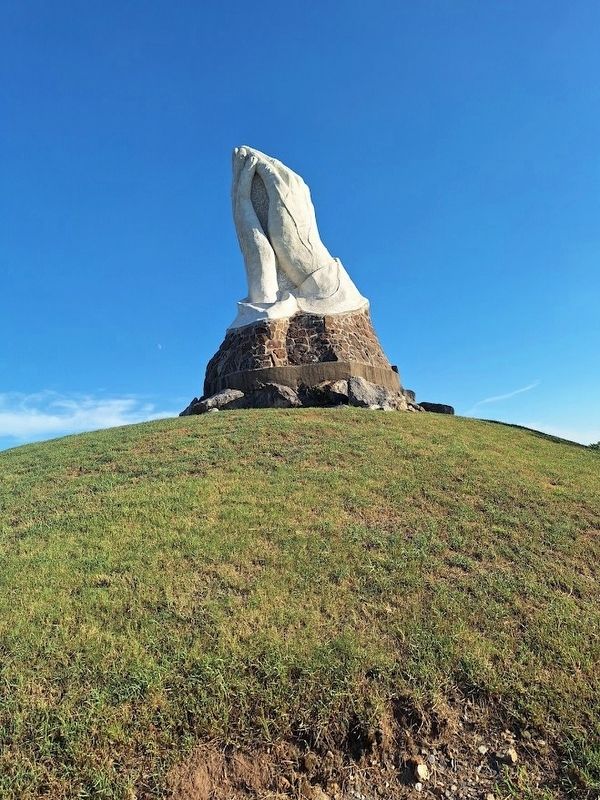 The Praying Hands sculpture. Click for full size. The Praying Hands sculpture image. Click for full size.
