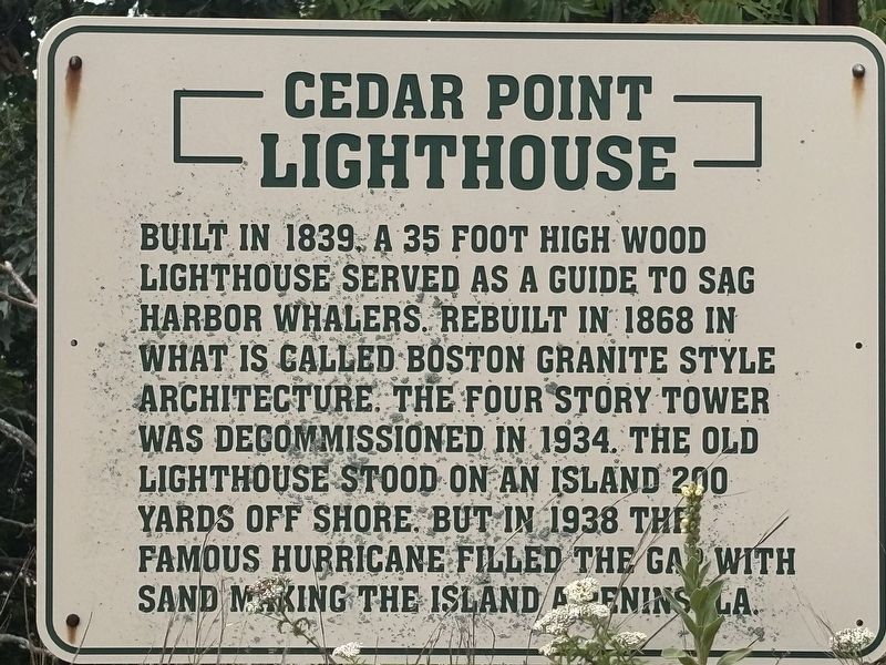 Cedar Point Lighthouse Marker image. Click for full size.