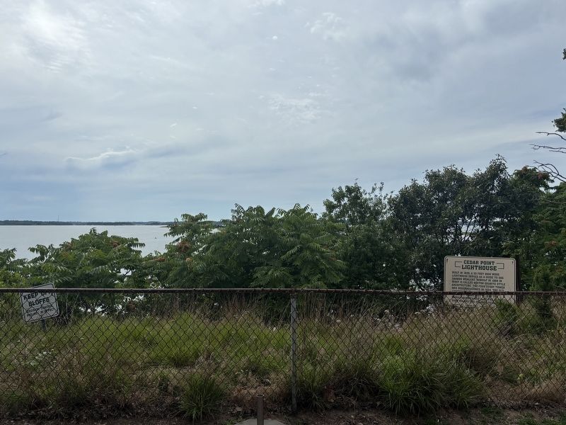Cedar Point Lighthouse Marker image. Click for full size.