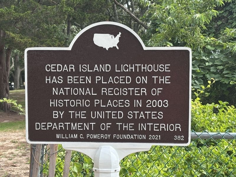 Cedar Island Lighthouse Marker image. Click for full size.
