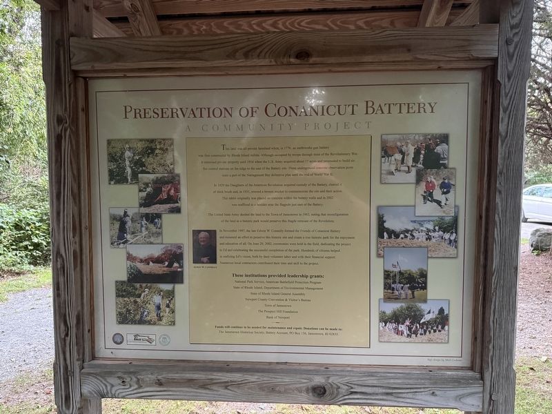 Preservation of Conanicut Battery side of the marker. Click for full size. Preservation of Conanicut Battery side of the marker image. Click for full size.