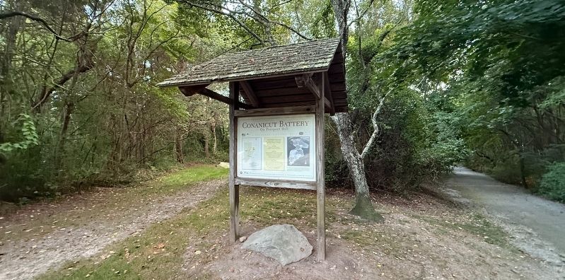 Conanicut Battery On Prospect Hill / Preservation of Conanicut Battery Marker. Click for full size. Conanicut Battery On Prospect Hill / Preservation of Conanicut Battery Marker image. Click for full size.