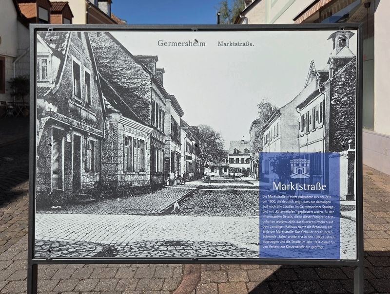 Marktstraße Marker - Front. Click for full size. Marktstraße Marker - Front image. Click for full size.