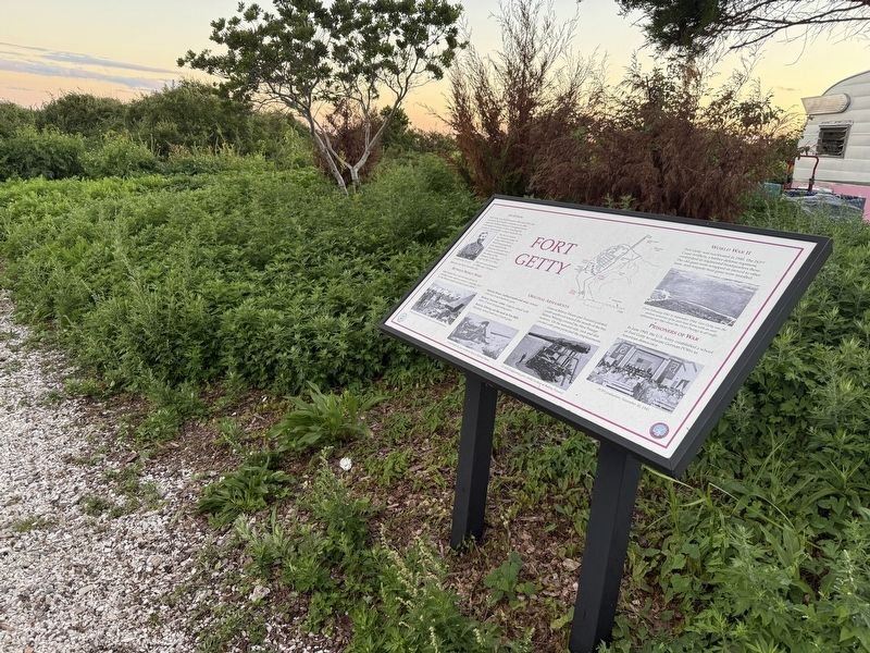 Fort Getty Marker. Click for full size. Fort Getty Marker image. Click for full size.
