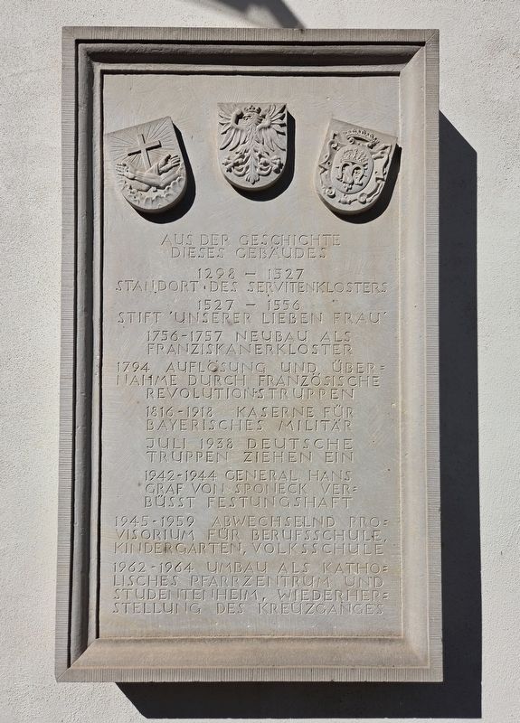 Aus der Geschichte dieses Gebäudes / History of This Buildin Marker. Click for full size. Aus der Geschichte dieses Gebäudes / History of This Buildin Marker image. Click for full size.
