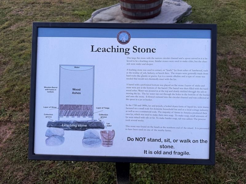 Leaching Stone Marker. Click for full size. Leaching Stone Marker image. Click for full size.