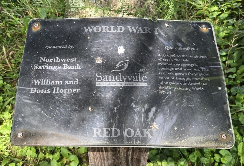World War I | Red Oak Marker image. Click for full size.