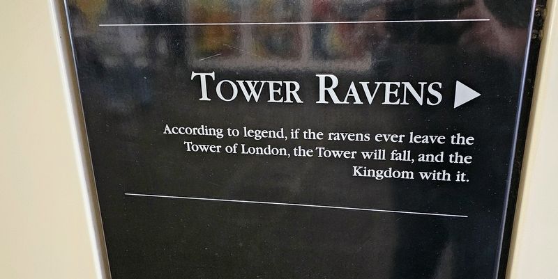 Tower Hill Passageway: Tower Ravens Marker image. Click for full size.