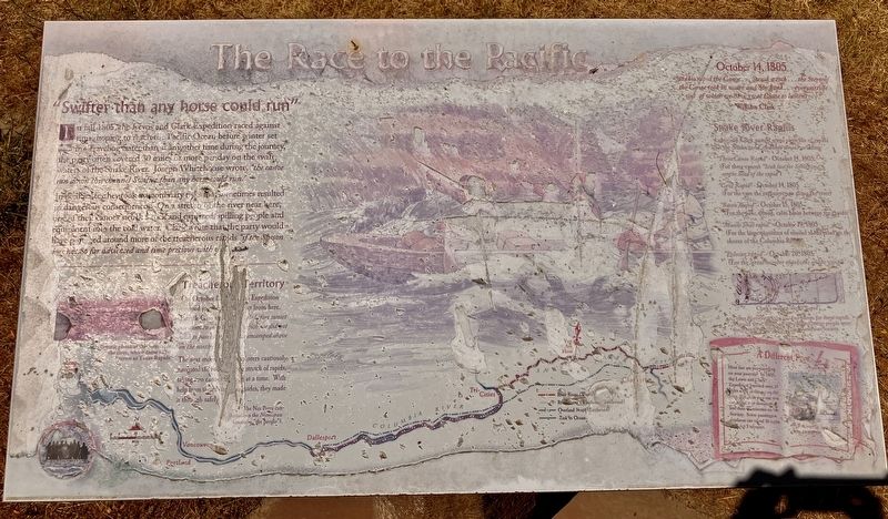 The Race to the Pacific Marker image. Click for full size.