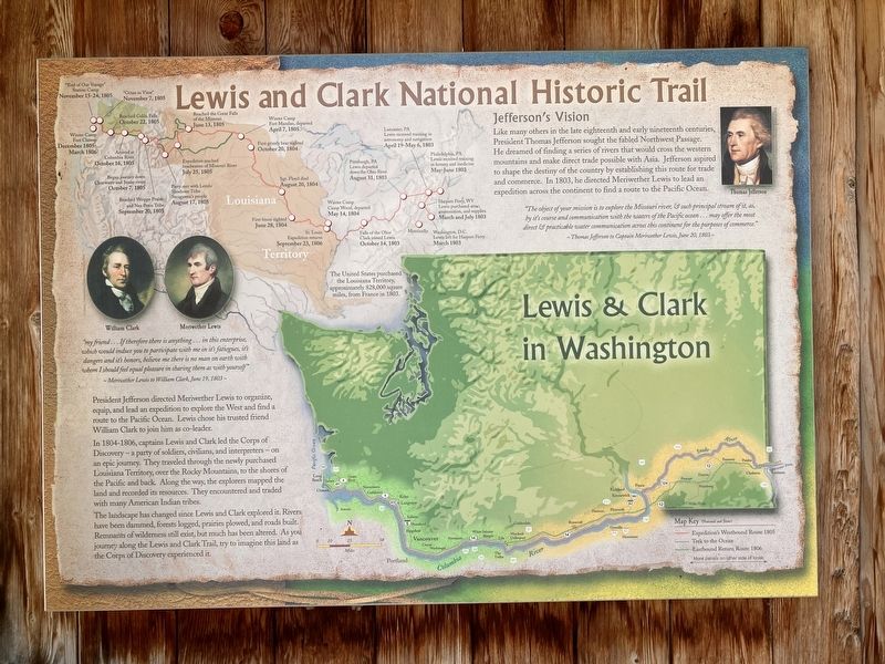 Lewis and Clark National Historic Trail Marker image. Click for full size.