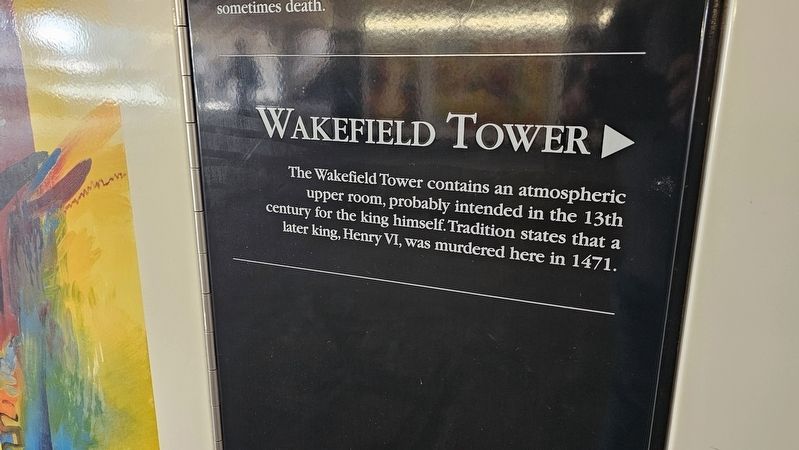 Tower Hill Passageway: Wakefield Tower Marker. Click for full size. Tower Hill Passageway: Wakefield Tower Marker image. Click for full size.