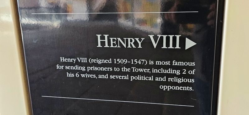 Tower Hill Passageway: Henry VIII Marker. Click for full size. Tower Hill Passageway: Henry VIII Marker image. Click for full size.