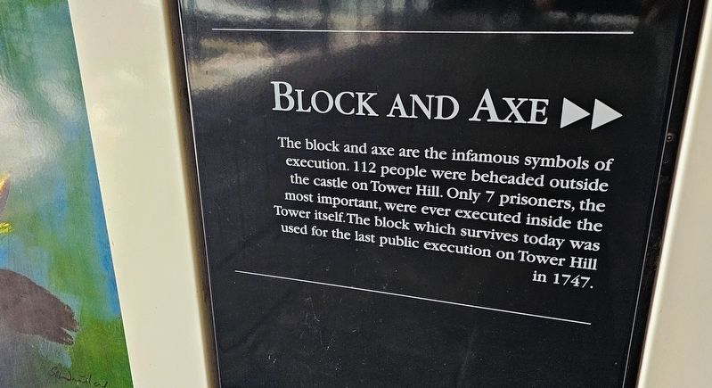 Tower Hill Passageway: Block and Axe Marker. Click for full size. Tower Hill Passageway: Block and Axe Marker image. Click for full size.