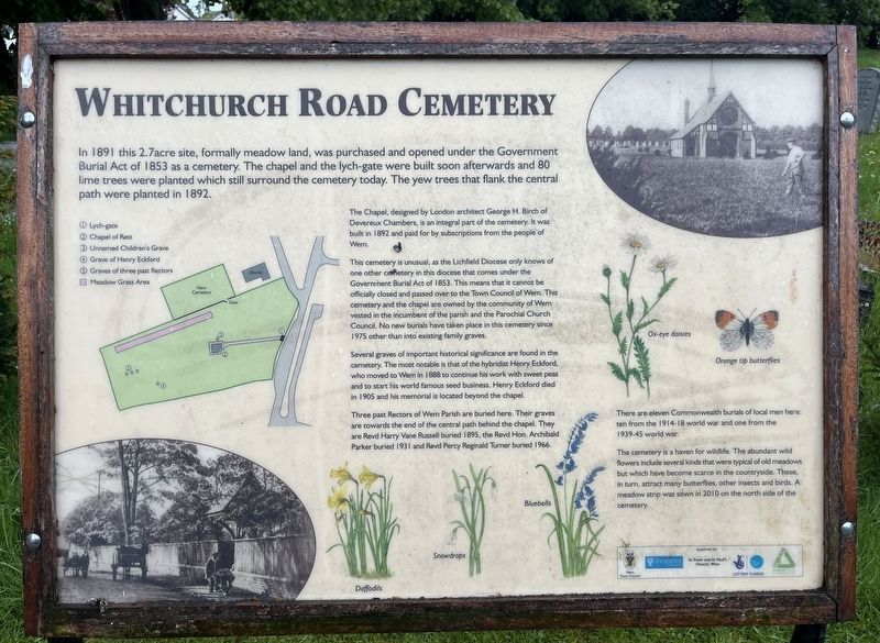 Whitchurch Road Cemetery Marker. Click for full size. Whitchurch Road Cemetery Marker image. Click for full size.