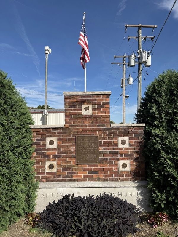 Shabbona Veterans Memorial. Click for full size. Shabbona Veterans Memorial image. Click for full size.