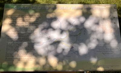 Cayuse, Umatilla, and Walla Walla Homeland Marker image. Click for full size.