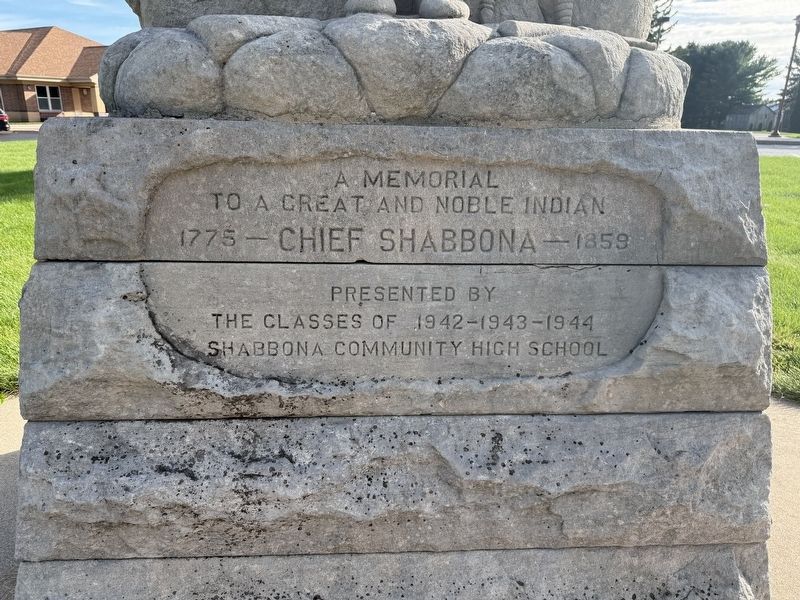 Chief Shabbona Memorial Marker. Click for full size. Chief Shabbona Memorial Marker image. Click for full size.