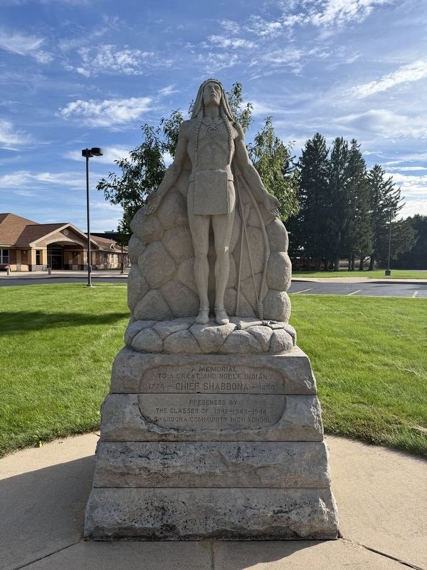 Chief Shabbona Memorial. Click for full size. Chief Shabbona Memorial image. Click for full size.