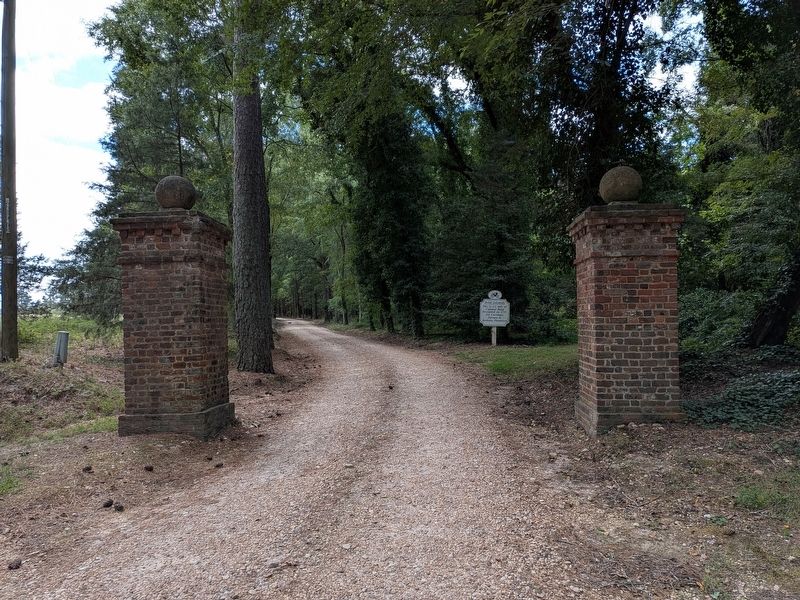 Berkeley Plantation Gateposts & Roadway image. Click for full size.