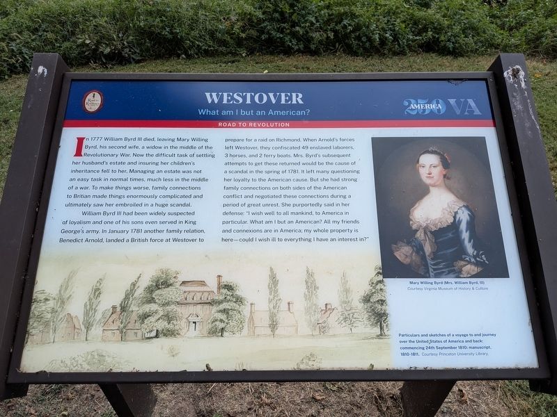 Westover Marker. Click for full size. Westover Marker image. Click for full size.
