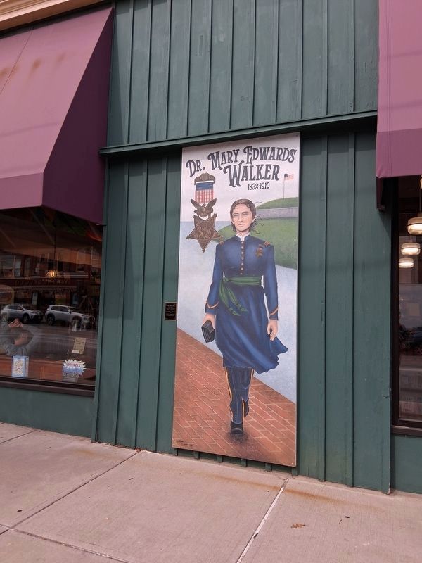 Dr. Mary Edwards Walker Mural in Oswego. Click for full size. Dr. Mary Edwards Walker Mural in Oswego image. Click for full size.