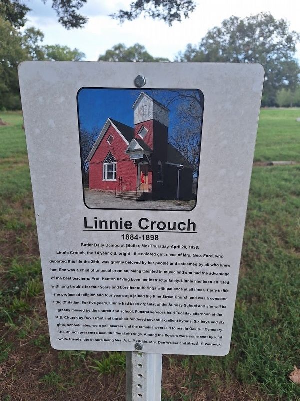 Linnie Crouch Marker. Click for full size. Linnie Crouch Marker image. Click for full size.