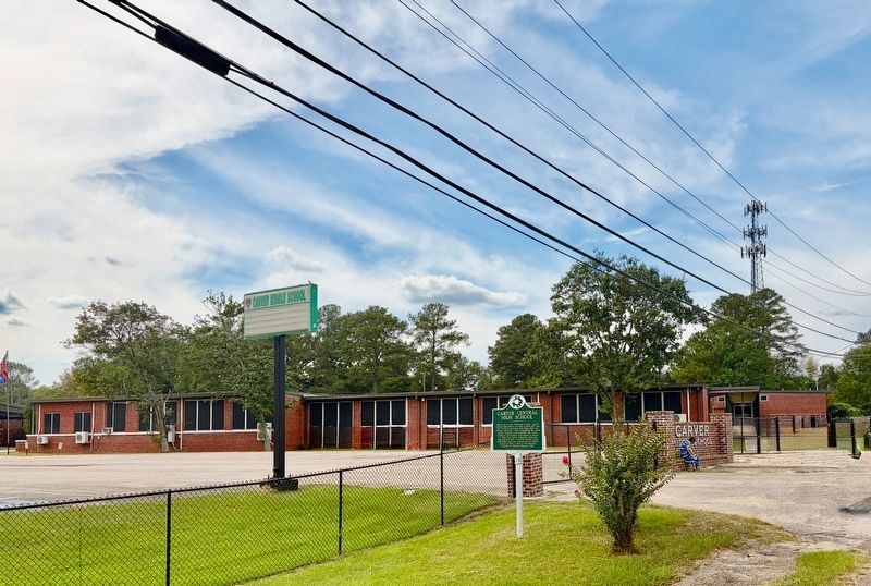 Carver Central High School and marker. Click for full size. Carver Central High School and marker image. Click for full size.