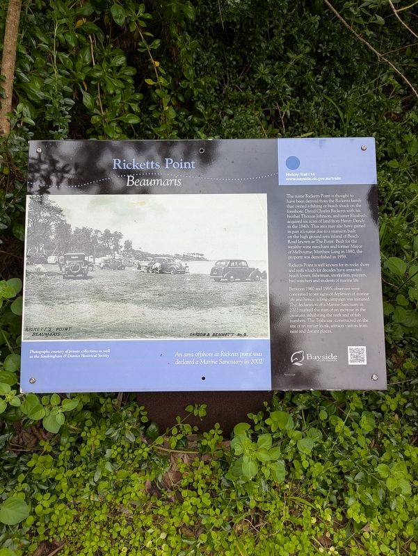 Ricketts Point Marker. Click for full size. Ricketts Point Marker image. Click for full size.