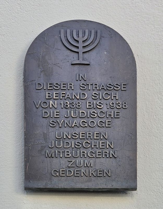 Jüdische Synagoge / Jewish Synagogue Marker. Click for full size. Jüdische Synagoge / Jewish Synagogue Marker image. Click for full size.