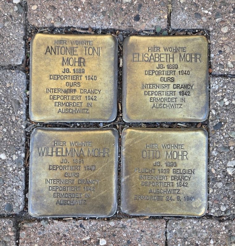 Antonie 'Toni' Mohr Marker. Click for full size. Antonie 'Toni' Mohr Marker image. Click for full size.