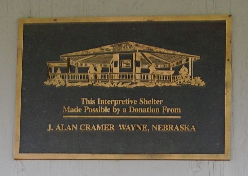 J. Alan Cramer Interpretive Shelter Marker. Click for full size. J. Alan Cramer Interpretive Shelter Marker image. Click for full size.