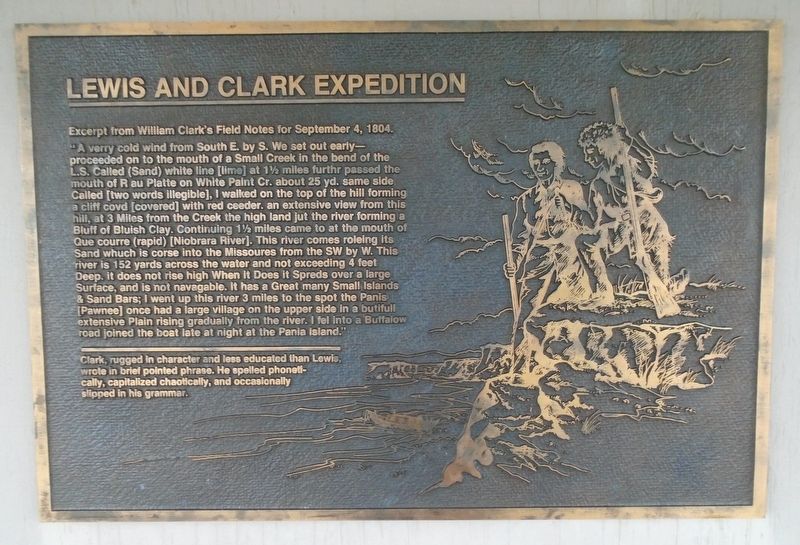 Lewis and Clark Expedition Marker. Click for full size. Lewis and Clark Expedition Marker image. Click for full size.