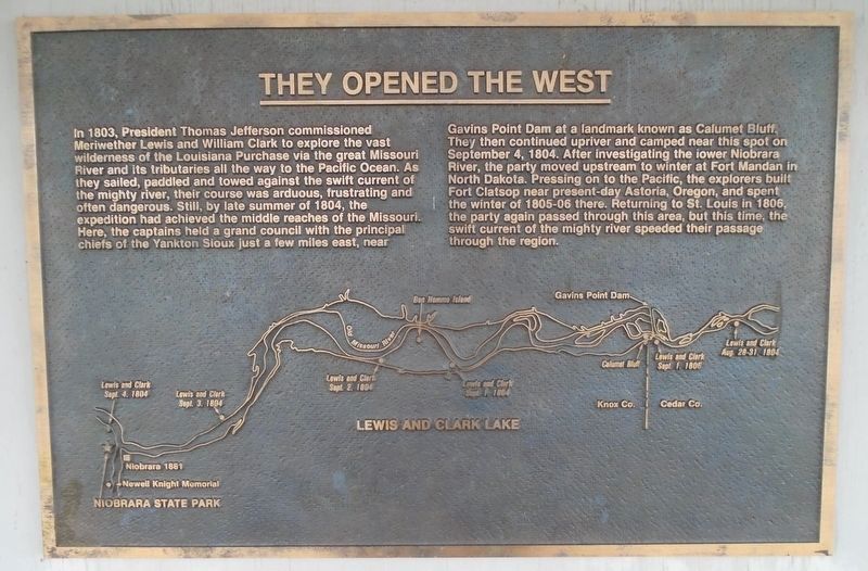 They Opened The West Marker. Click for full size. They Opened The West Marker image. Click for full size.
