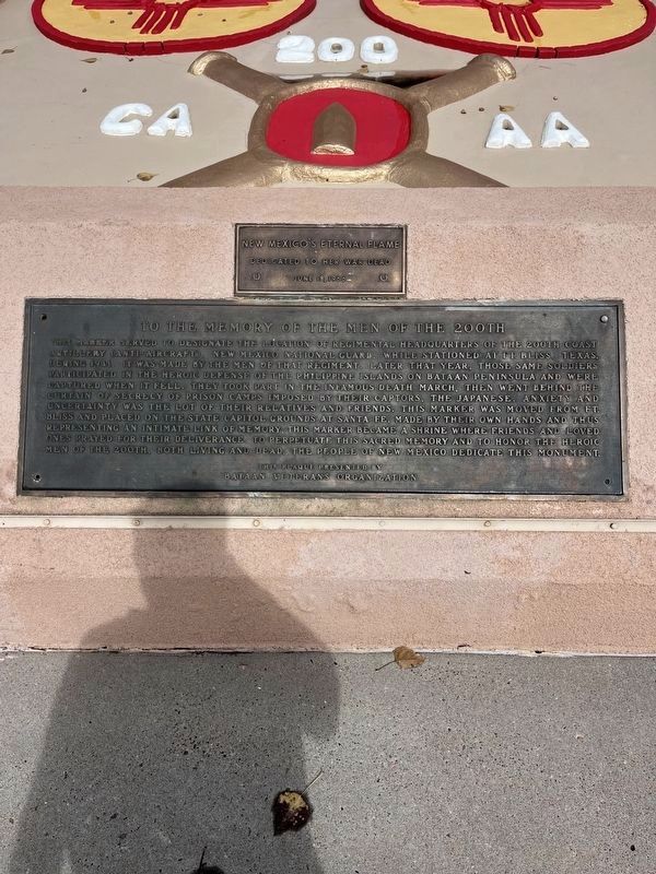 To The Memory of the Men of the 200th Memorial. Click for full size. To The Memory of the Men of the 200th Memorial image. Click for full size.