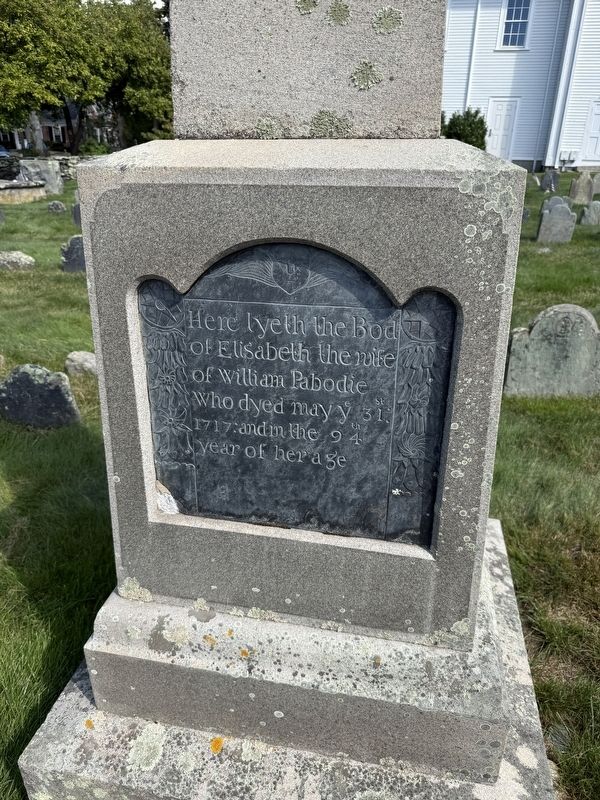 Elisabeth Pabodie Marker. Click for full size. Elisabeth Pabodie Marker image. Click for full size.