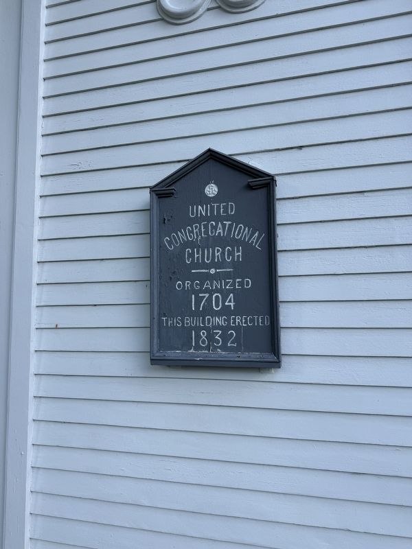 United Congregational Church Marker [Left plaque] image. Click for full size.