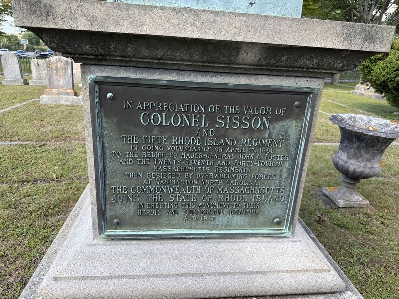 Henry Tillinghast Sisson Marker. Click for full size. Henry Tillinghast Sisson Marker image. Click for full size.