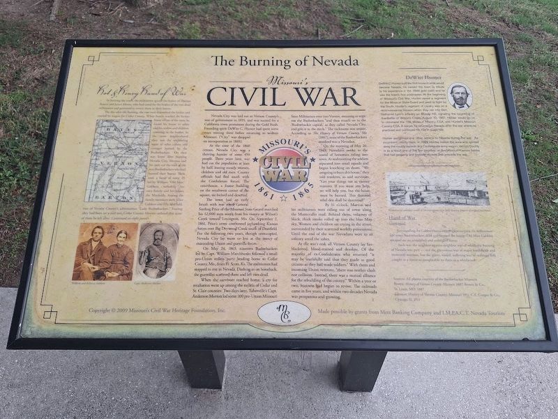 The Burning of Nevada Marker. Click for full size. The Burning of Nevada Marker image. Click for full size.