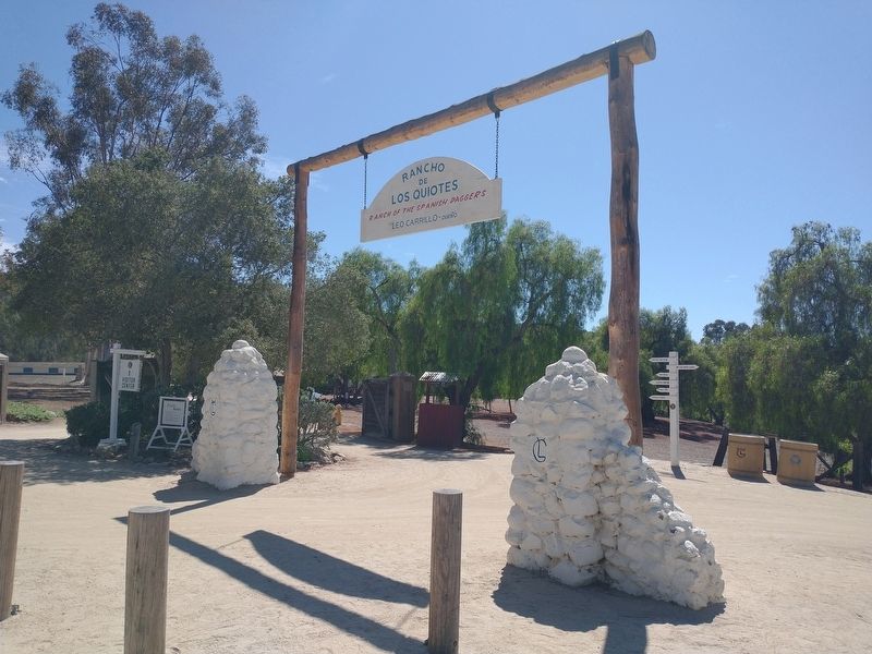 Entrance to "Rancho de los Quiotes". Click for full size. Entrance to "Rancho de los Quiotes" image. Click for full size.