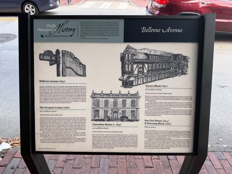 Bellevue Avenue Marker. Click for full size. Bellevue Avenue Marker image. Click for full size.