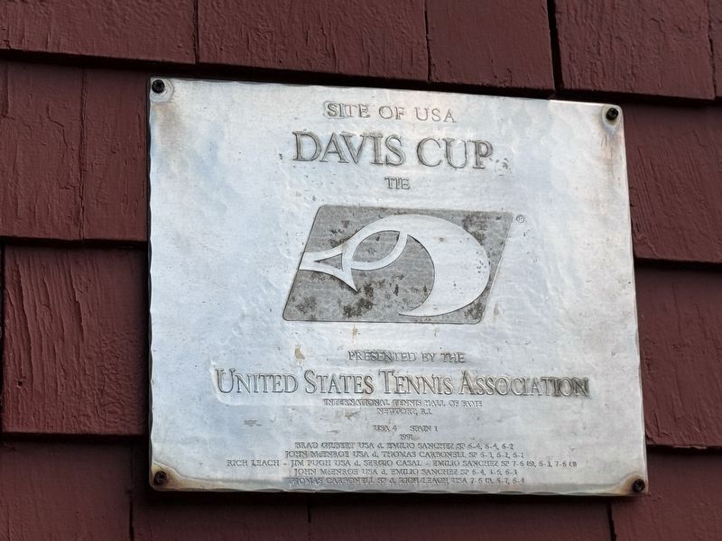 Site of USA Davis Cup Tie Marker image. Click for full size.